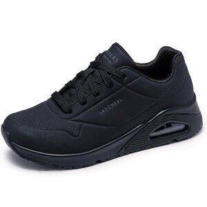 Skechers Women's Uno Slip Resistant Food Service Shoe - Black - Size 8 Wide